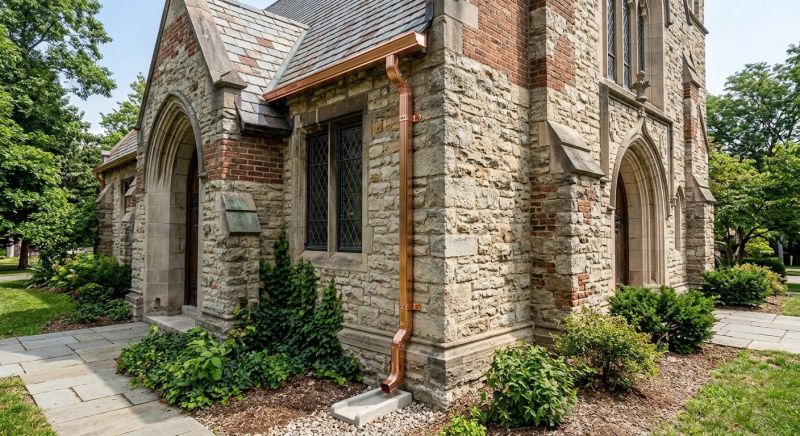 Church Downspout Installation in San Francisco, CA