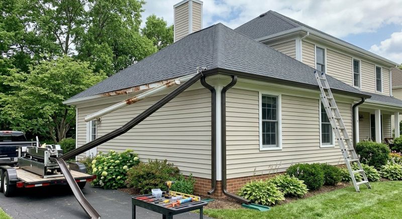 Steel Rain Gutter Installation in Roseville, CA